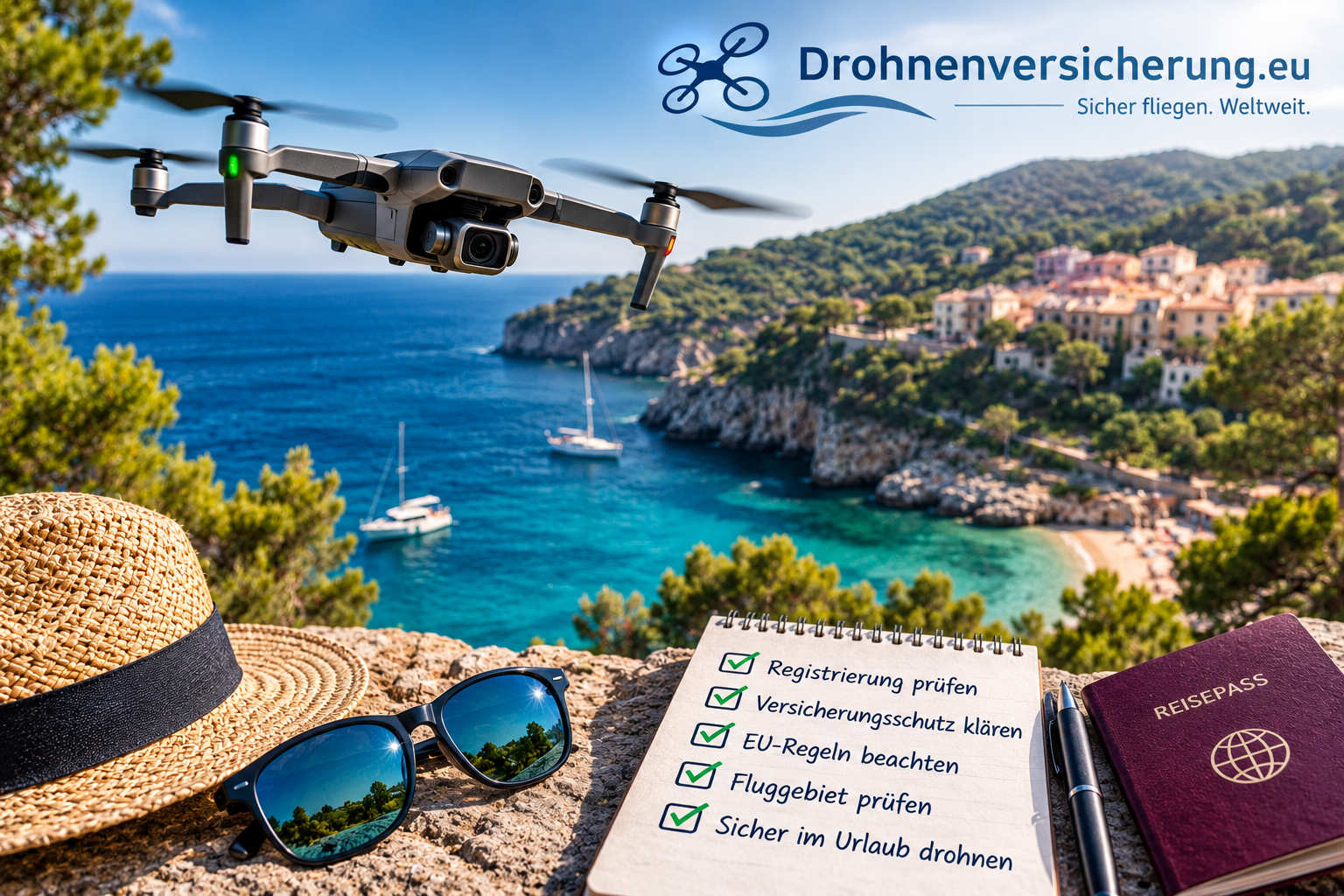 Aktuell / News 3 Drohne im Urlaub 2026: Versicherung, Registrierung und Regeln im Ausland – darauf müssen Sie achten